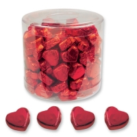 2 pcs Small praline hearts, red