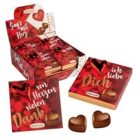 12 pcs Small praline gift with sayings, asstd.