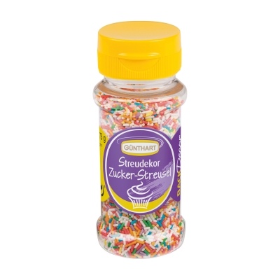 12 pcs Sugar-Toppings sprinkles,  colored, 75 g 