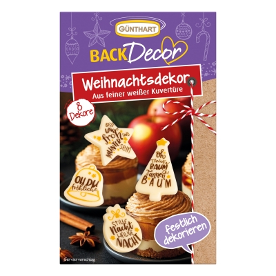 15 pcs Christmas decoration, white chocolate 