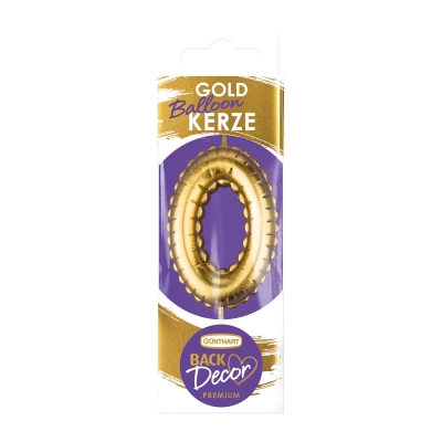 12 pcs Candle numbers gold  Balloon  No. 0 