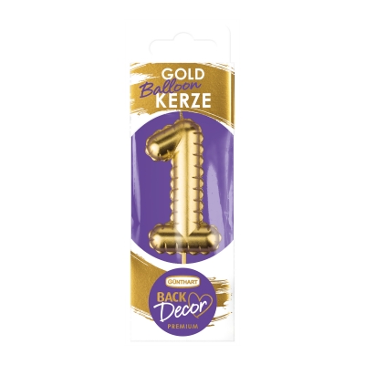 12 pcs Candle numbers gold  Balloon  No. 1 