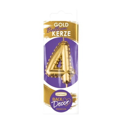 12 pcs Candle numbers gold  Balloon  No. 4 