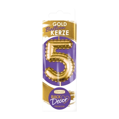12 pcs Candle numbers gold  Balloon  No. 5 