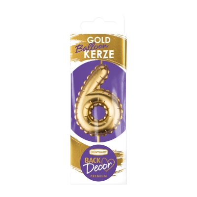12 pcs Candle numbers gold  Balloon  No. 6 