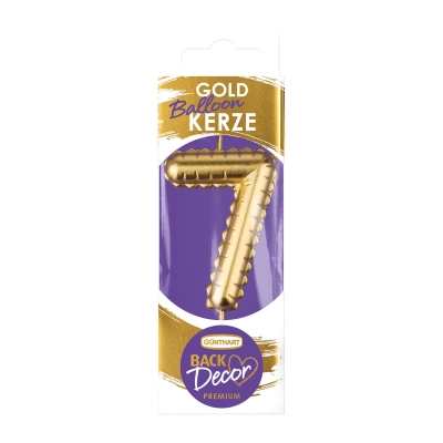 12 pcs Candle numbers gold  Balloon  No. 7 
