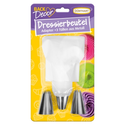 5 pcs Piping bag with icing nozzle 