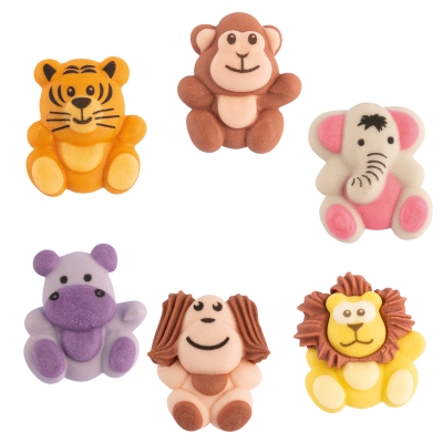 48 pcs Sugar animals, flat 