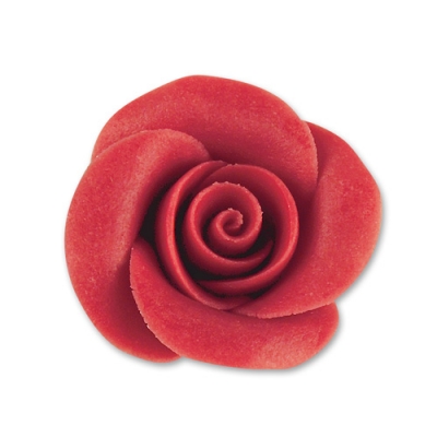 36 pcs Medium marzipan roses, red 