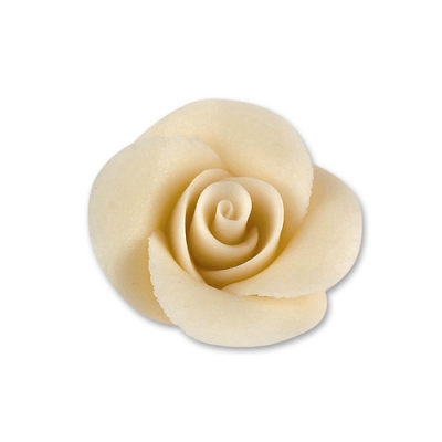 48 pcs Small marzipan roses, white 