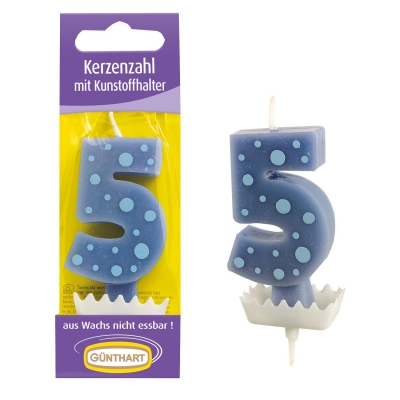 15 pcs Candle figure blue  5 