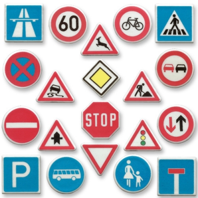 100 pcs Sugar coating plaques  Traffic signs 