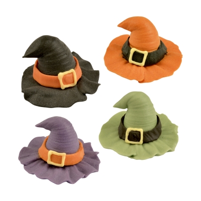 36 pcs Sugar witch hats, assorted 