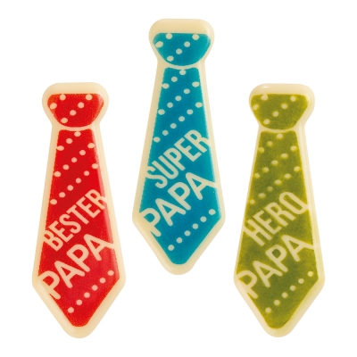 48 pcs Tie  Papa , white chocolate, assorted 