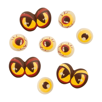 216 pcs Monster eyes, white chocolate, assorted 