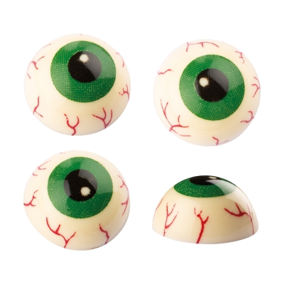 80 pcs Monster eyes, large, 3D, white chocolate 