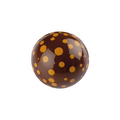 40 pcs Hollow chocolate balls 3D, dark chocolate, dots 