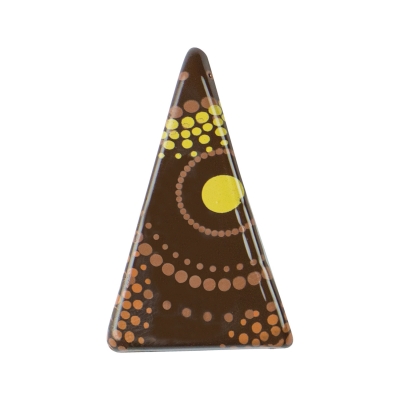 153 pcs Triangles, dark chocolate, circles 