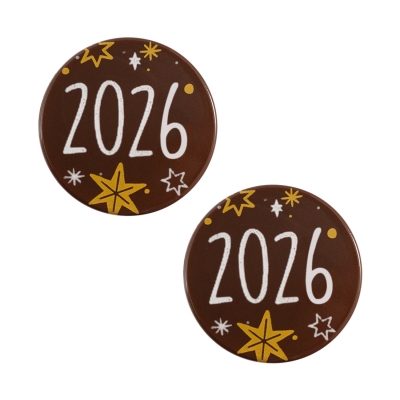 135 pcs Plaque  2025  dark chocolate 