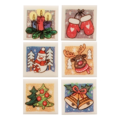 100 pcs Decor plaques Christmas, assorted 