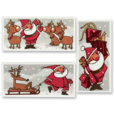 24 pcs Decor plaque with Santa motive 