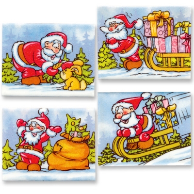 48 pcs Sugar coating Santa plaques 