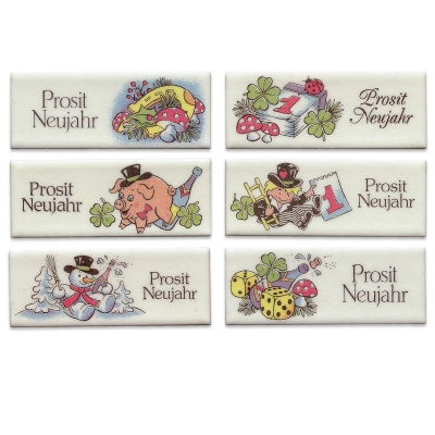 24 pcs  Happy New Year  sugar coating plaques 