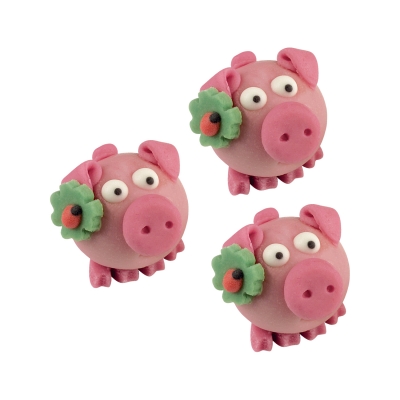 72 pcs Marzipan piglet with clover leaf 