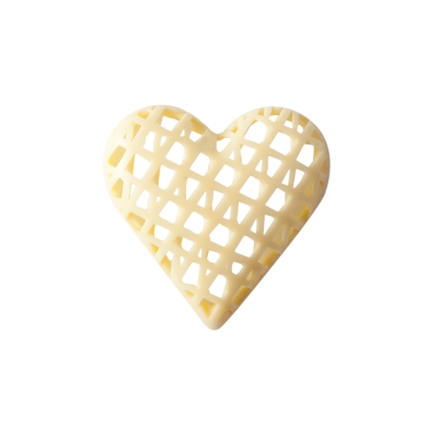 32 pcs White chocolate hearts 3D 