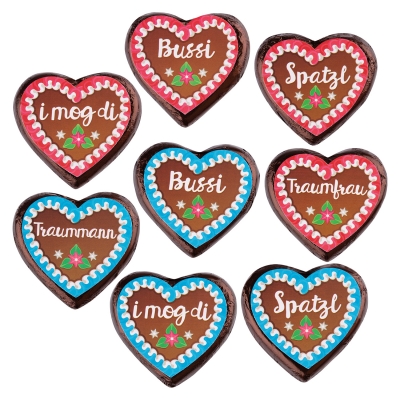 40 pcs Large Praline hearts  Volksfest , asstd 