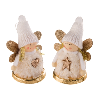 12 pcs Angel on praline thaler, assorted 