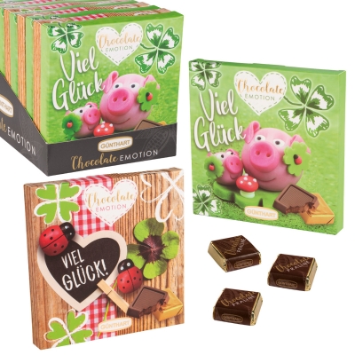 12 pcs Chocolate Emotion gift  Viel Glück , assorted 