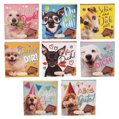 16 pcs Small praline gift  Dogs , assorted 
